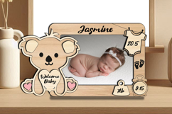 Laser Koala Baby Photo Frame SVG Pic Digital Coala Newborn Product Image 2
