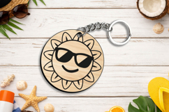 SVG Summer Sunny Laser Keychain Present Accessory Gift Home Product Image 2