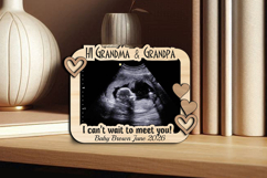 Hi Grandpa and Grandma SVG Ultrasound Sonogram Baby Frame Product Image 1