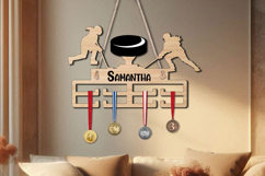 Hockey SVG Woman Medal Display Sport Hanger Wall Decor Gift Product Image 1