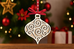 Holiday Christmas Tree Toy SVG Laser Ornament Gift Winter Product Image 1