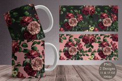 Floral Mug Sublimation 11oz &amp; 15oz | Roses Mug Wrap Product Image 1