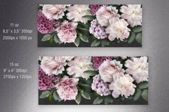 Garden Flowers Mug Wrap. Floral Mug Sublimation. 11&amp;15 oz Product Image 2