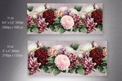 Floral Mug Sublimation. Roses and Peony Mug Wrap Product Image 2