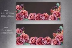 Roses Mug Wrap. Floral Mug Sublimation. 11&amp;15 OZ Product Image 2