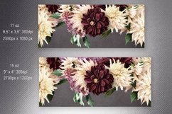 Dahlia Mug Wrap. Floral Mug Sublimation. 11&amp;15 OZ Product Image 2