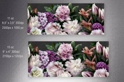 Garden Flowers Mug Wrap. Floral Mug Sublimation. 11&amp;15 oz Product Image 2