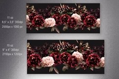 Floral Mug Sublimation. Bouquets of Roses and Peony Mug Wrap Product Image 2