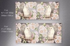 Vintage Owl and Flowers Mug Sublimation 11oz &amp; 15oz Product Image 2