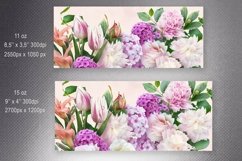 Garden Flowers Mug Wrap. Floral Mug Sublimation. 11&amp;15 oz Product Image 2