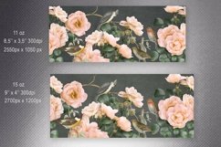 Flower Mug Sublimation | Vintage Flowers Mug Wrap 11 &amp; 15 oz Product Image 2