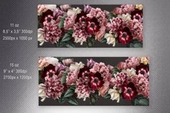 Floral Mug Sublimation. Roses, Peony, Anemone Mug Wrap Product Image 2