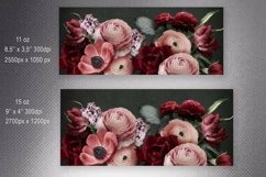 Moody Flowers Mug Wrap | Floral Mug Sublimation 11 &amp; 15 oz Product Image 2