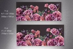Roses Mug Sublimation. Floral Mug Wrap. 11&amp;15 OZ Product Image 2
