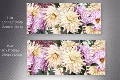 Dahlia Mug Wrap. Floral Mug Sublimation. 11&amp;15 OZ Product Image 2