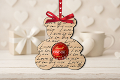 Valentine Day Candy Holder Bear SVG Love Gift Romantic Laser Product Image 2