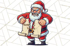 Mad Santa PNG Files | Funny Christmas PNG | Sublimation Product Image 5