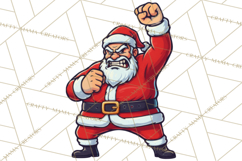 Mad Santa PNG Files | Funny Christmas PNG | Sublimation Product Image 2