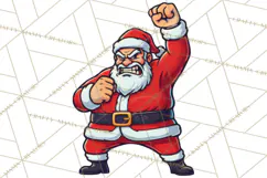 Mad Santa PNG Files | Funny Christmas PNG | Sublimation Product Image 2