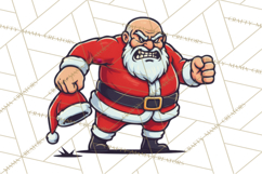 Mad Santa PNG Files | Funny Christmas PNG | Sublimation Product Image 4