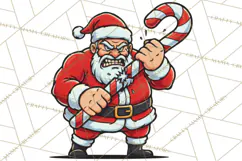 Mad Santa PNG Files | Funny Christmas PNG | Sublimation Product Image 5