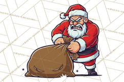 Mad Santa PNG Files | Funny Christmas PNG | Sublimation Product Image 4