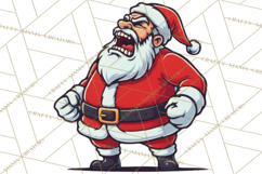 Mad Santa PNG Files | Funny Christmas PNG | Sublimation Product Image 2