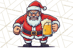 Mad Santa PNG Files | Funny Christmas PNG | Sublimation Product Image 4