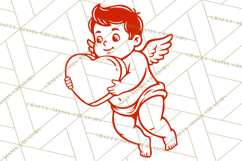 Kids Valentine SVG | Cupid Design | Love PNG Product Image 4