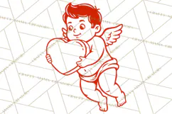 Kids Valentine SVG | Cupid Design | Love PNG Product Image 4