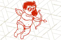Kids Valentine SVG | Cupid Design | Love PNG Product Image 5