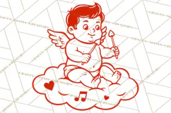 Kids Valentine SVG | Cupid Design | Love PNG Product Image 2