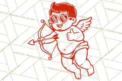 Kids Valentine SVG | Cupid Design | Love PNG Product Image 3