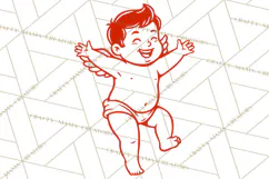 Kids Valentine SVG | Cupid Design | Love PNG Product Image 4