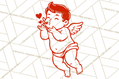 Kids Valentine SVG | Cupid Design | Love PNG Product Image 5
