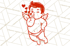 Kids Valentine SVG | Cupid Design | Love PNG Product Image 3