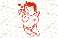 Kids Valentine SVG | Cupid Design | Love PNG Product Image 3