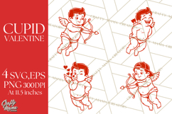 Kids Valentine SVG | Cupid Design | Love PNG Product Image 1
