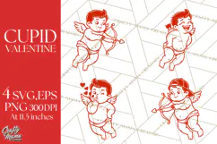 Kids Valentine SVG | Cupid Design | Love PNG Product Image 1