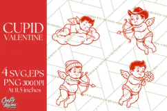 Kids Valentine SVG | Cupid Design | Love PNG Product Image 1