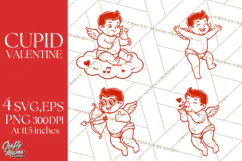 Kids Valentine SVG | Cupid Design | Love PNG Product Image 1