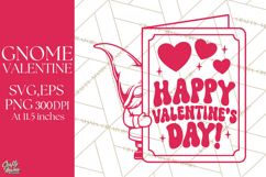 Happy Valentines Day Gnome | Kids Valentine Shirt Design Product Image 1
