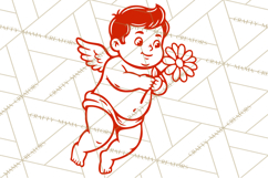 Kids Valentine SVG | Cupid Design | Love PNG Product Image 5