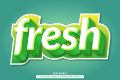 Fresh Green 3D Text Effect Vector for Illustrator Product Image 1