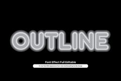 Shine Outline Bold 3D Text Effect for Illustrator Product Image 1
