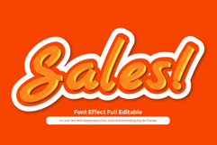Orange White Line 3D Text Effect for Illustrator Product Image 1