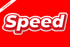 Speed Orange White 3D Text Effect for Illustrator Product Image 1