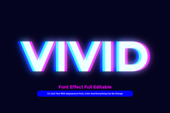 Glow Vivid 3D Text Effect for Illustrator Product Image 1