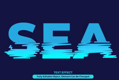 Sea Water 3D Text Effect for Illustrator Product Image 1