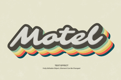 Classic Motel Calm Colorful 3D Text Effect for Illustrator Product Image 1